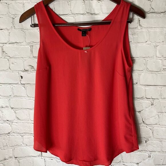 🆕 J CREW | Orange Red Tank Top - Picture 1 of 4
